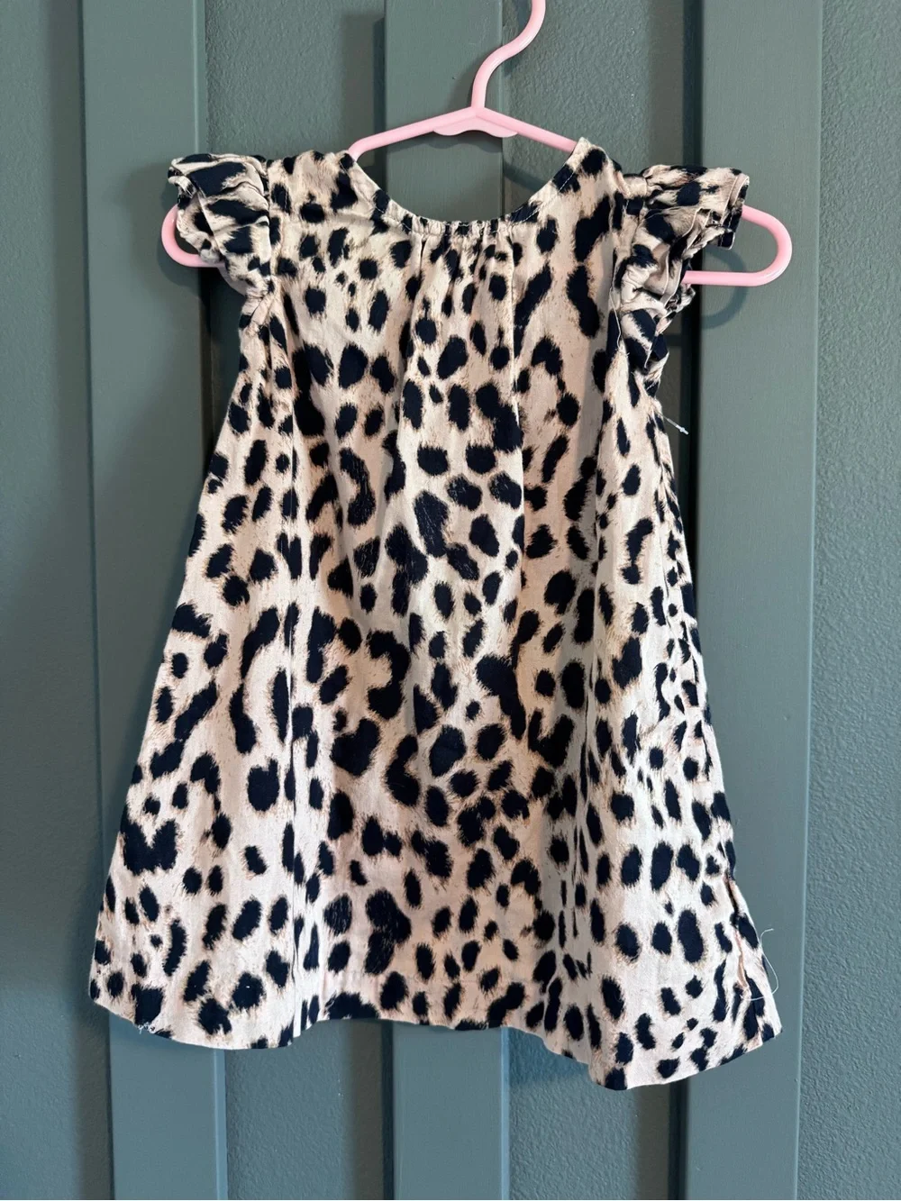 GAP Baby Leopard Print Dress - Black & Cream